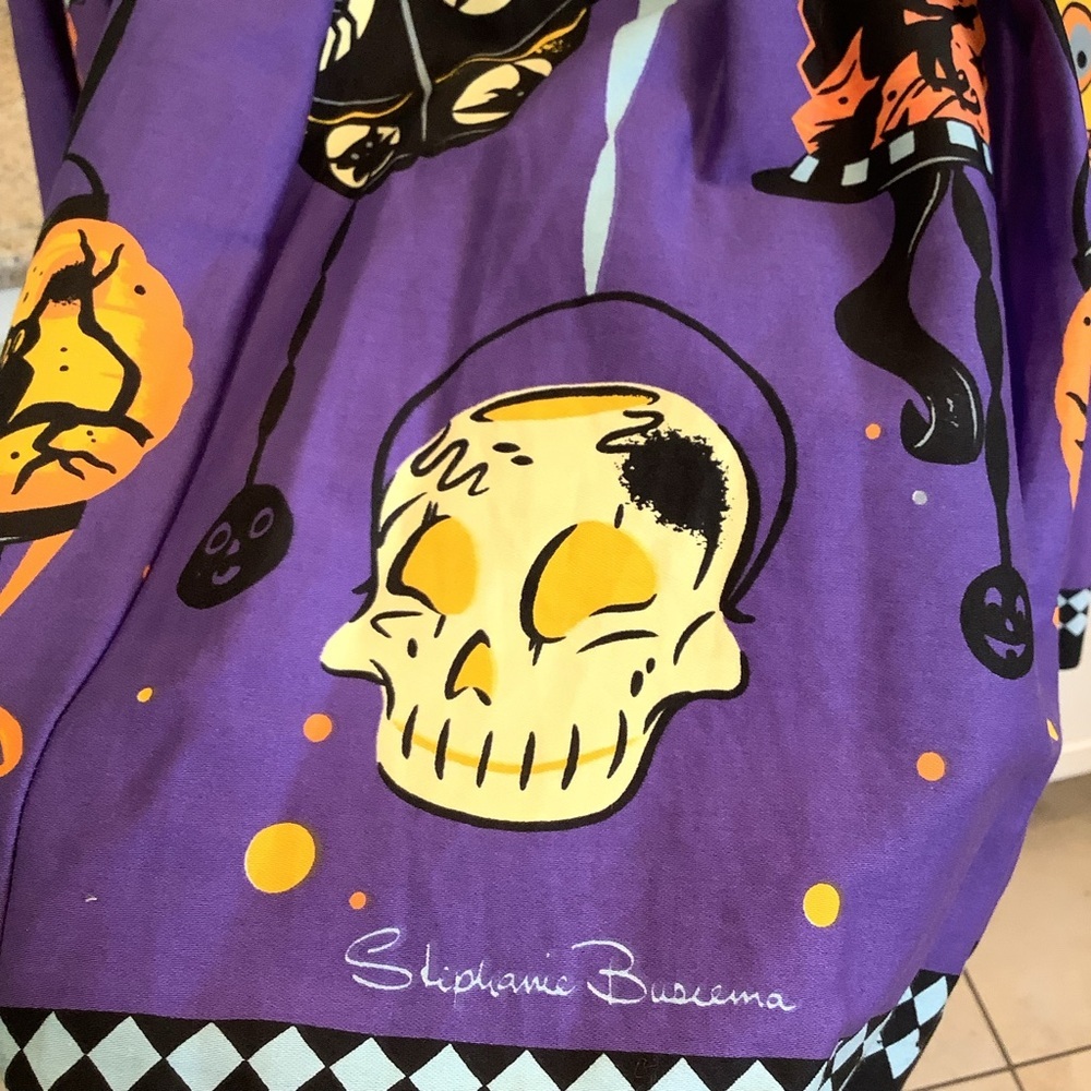 Pinup Couture Halloween Pumpkin Skirt Size XL Purple Black - Picture 5 of 11